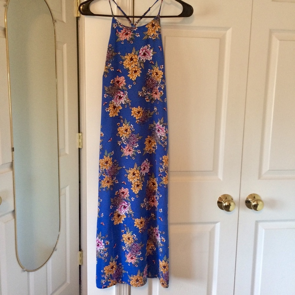 Pink Rose midi floral dress